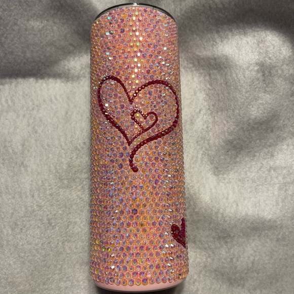 Hearts Bling Rhinestone 20oz Tumbler Cup - Picture 12 of 14